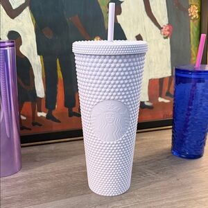 Starbucks White Textured Tumbler with Logo